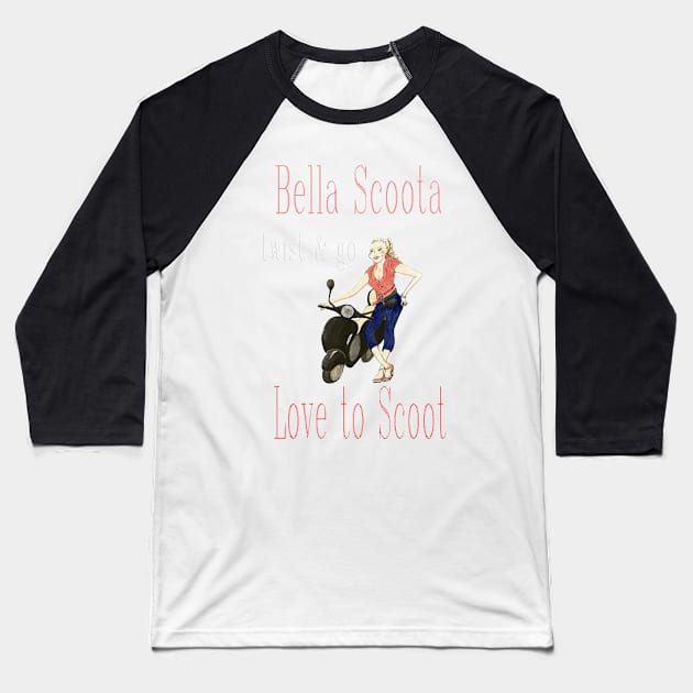 Scooter Girl Twist and go Baseball T-Shirt by Annie18c